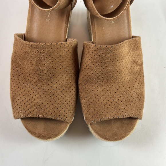 ALTAR’D STATE brown suede buckle espadrille wedge - Picture 2 of 8